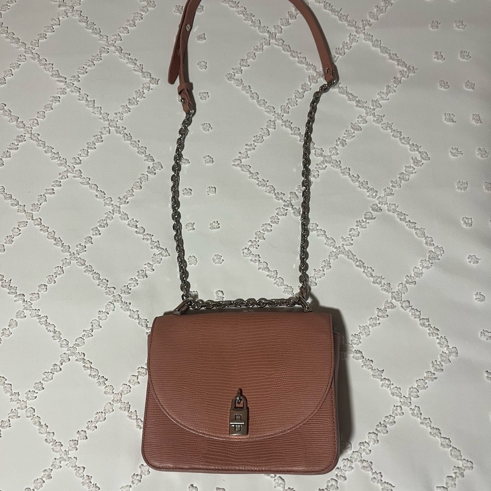 Rebecca Minkoff Elegant Blush Crossbody Bag with Chain Strap